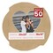 Beige Suede Mat Board for 23x23 Frames - Heart Opening for 19x19 Photos